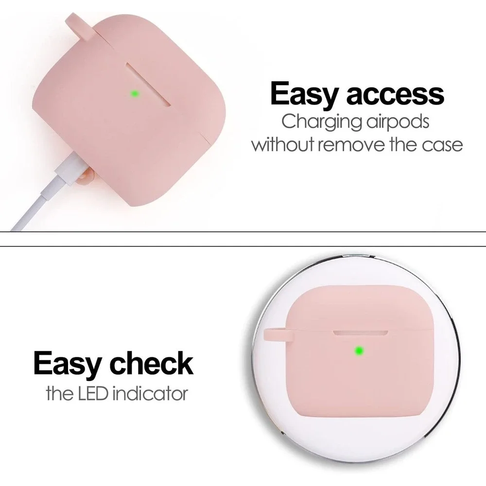 Worryfree Gadgets‎ Silicone Case for Apple AirPod 3 with Bling Elephant Keychain